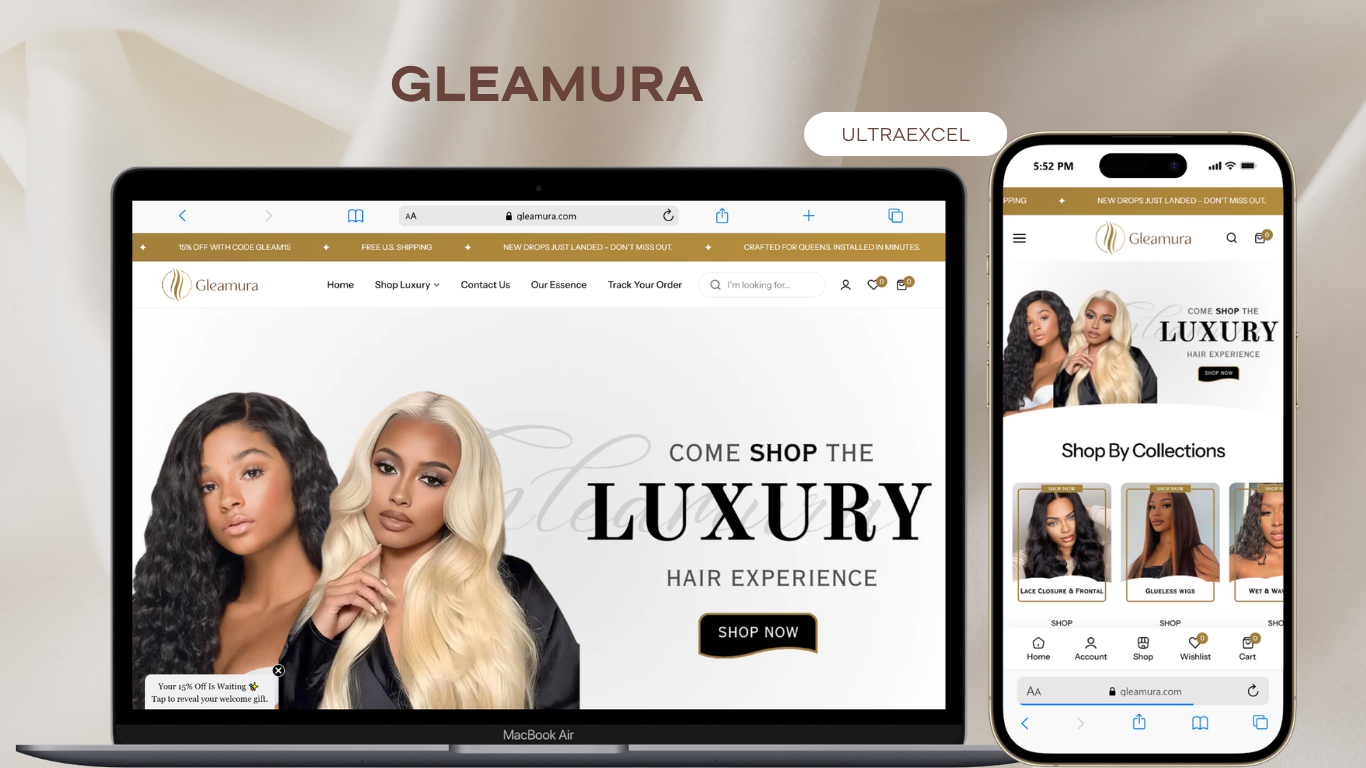 Gleamura Shopify store