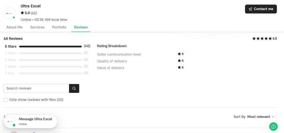 Verified Fiverr review 1
